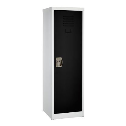 Picture of Alpine Kids' 1-Tier Steel Locker, 48inH x 15inW x 15inD, Black