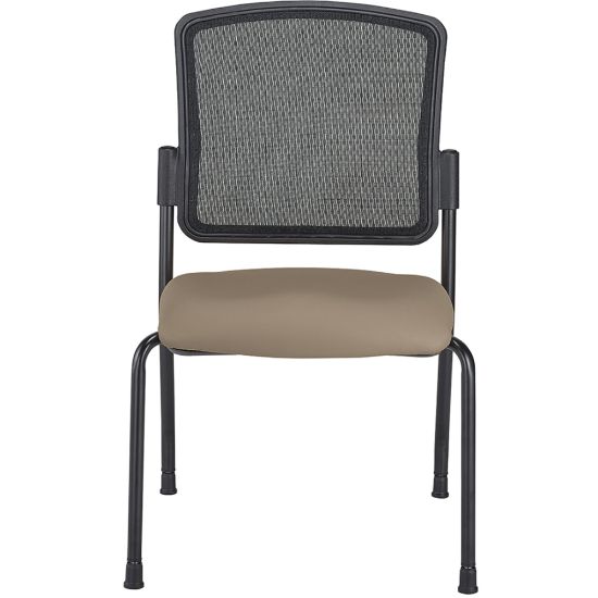 Picture of WorkPro Spectrum Series Mesh/Vinyl Stacking Guest Chair with Antimicrobial Protection, Armless, Beige, Set Of 2 Chairs, BIFMA Compliant