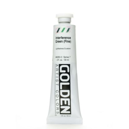 Picture of Golden Acrylic Paint, Fine, 2 Oz, Interference Green