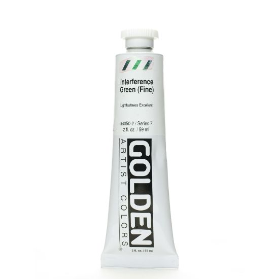 Picture of Golden Acrylic Paint, Fine, 2 Oz, Interference Green