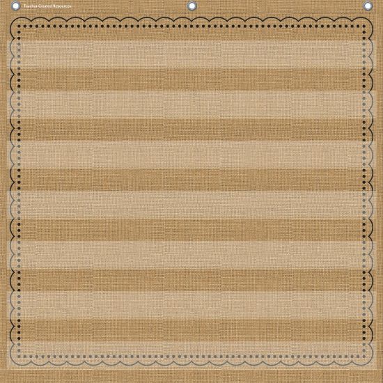 Picture of Teacher Created Resources 7-Pocket Pocket Chart, 28in x 28in, Burlap