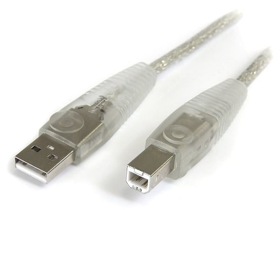 Picture of StarTech.com Transparent USB 2.0 Cable - Connect USB 2.0 peripherals to your computer