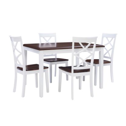 Picture of Powell Howard 5-Piece Dining Set, White/Cherry