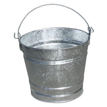 Picture of Magnolia Brush Galvanized Steel Pail, 12-1/4in x 13-1/4in, Silver