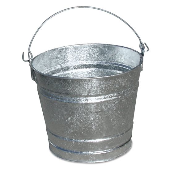 Picture of Magnolia Brush Galvanized Steel Pail, 12-1/4in x 13-1/4in, Silver