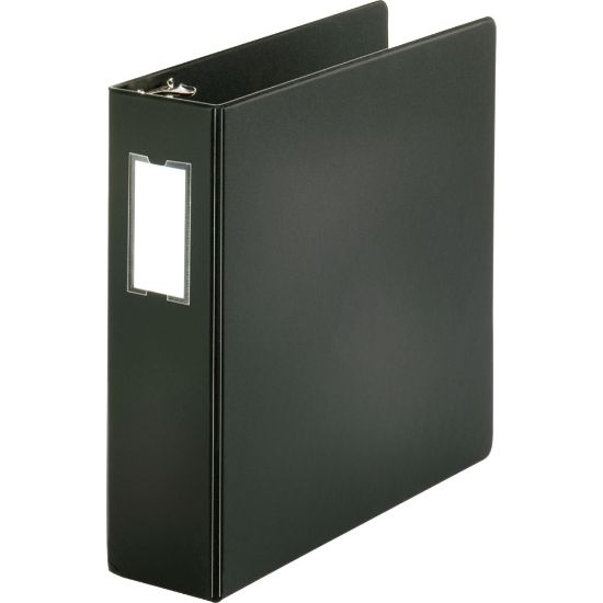 Picture of Business Source Basic 3-Ring Binder, 3in Round Rings, Black