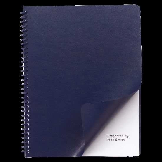 Picture of GBC Regency Round Corners Presentation Binding Covers, 8 3/4in x 11 1/4in, Navy, Box Of 200