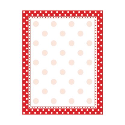 Picture of Barker Creek Computer Paper, 8 1/2in x 11in, Red-And-White Dot, Pack Of 50 Sheets