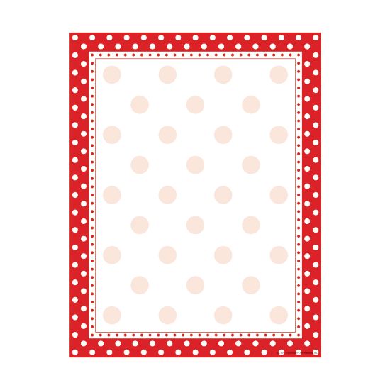 Picture of Barker Creek Computer Paper, 8 1/2in x 11in, Red-And-White Dot, Pack Of 50 Sheets