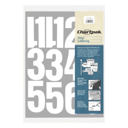 Picture of Chartpak Pickett Vinyl Numbers, 4in, White