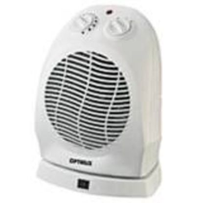 Picture of Optimus H-1382 Space Heater - Electric - 750 W to 1500 W - 200 Sq. ft. Coverage Area - 120 V AC - Portable - White