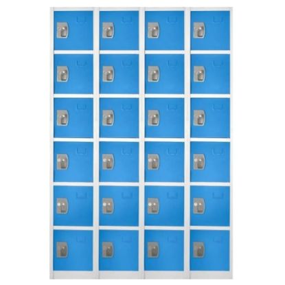 Picture of Alpine 6-Tier Steel Lockers, 72inH x 12inW x 12inD, Blue, Pack Of 4 Lockers