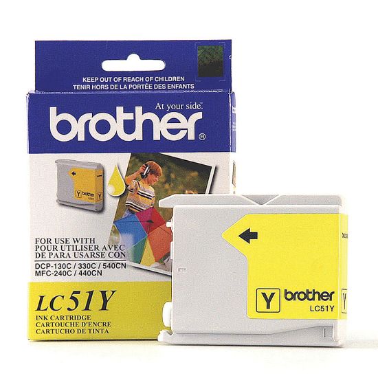 Picture of Brother LC51 Yellow Ink Cartridge, LC51Y