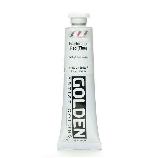 Picture of Golden Acrylic Paint, Fine, 2 Oz, Interference Red