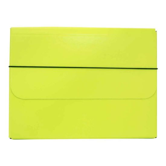 Picture of JAM Paper Portfolio Carrying Case With Elastic Band, Lime Green