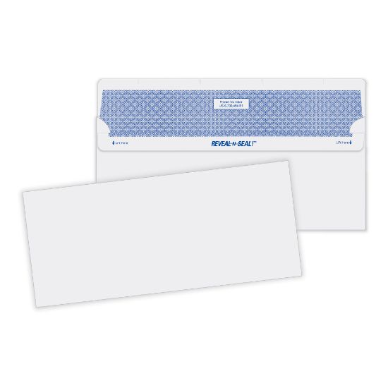 Picture of Quality Park #10 Reveal-N-Seal Business Envelopes, Security, Self-Sealing, White, Box Of 500