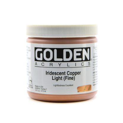 Picture of Golden Acrylic Paint, Fine, 16 Oz, Iridescent Copper Light