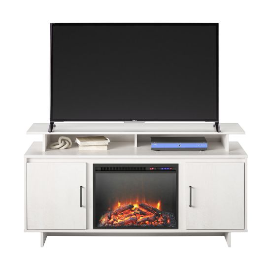 Picture of Ameriwood Home Merritt Avenue Electric Fireplace TV Console For 74in TVs, Ivory