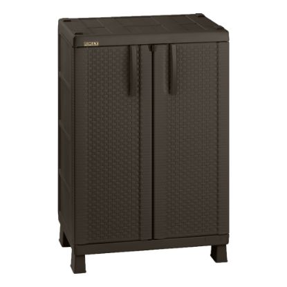 Picture of Inval 40inH Storage Cabinet With Adjustable Shelves, Brown