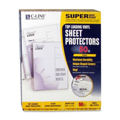 Picture of C-Line Vinyl Top-Loading Sheet Protectors, 8 1/2in x 11in, Box Of 50