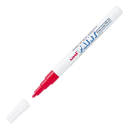 Picture of Uni-Paint Markers, Fine Point, Red, Pack Of 12