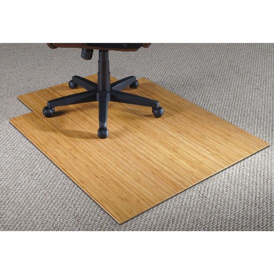 Picture of Realspace Bamboo Chair Mat, 36inW x 48inD, 3/16in Thick, Natural