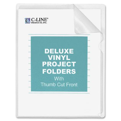 Picture of C-Line Non-Glare Vinyl Project Folders, Letter Size, Clear, Box Of 50