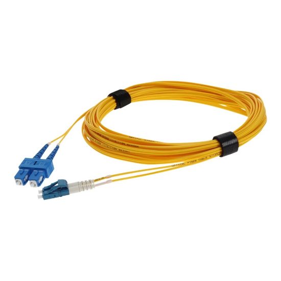 Picture of AddOn 10m LC to USC OS1 Yellow Patch Cable - Patch cable - SC/UPC single-mode (M) to LC/UPC single-mode (M) - 10 m - fiber optic - duplex - 9 / 125 micron - OS1 - halogen-free - yellow