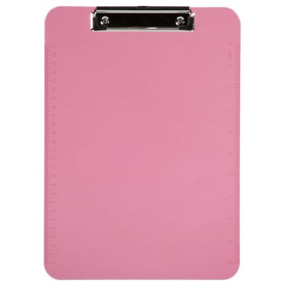 Picture of JAM Paper Plastic Clipboards with Low Profile Metal Clip, 9in x 13in, Pink