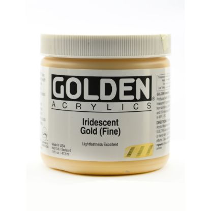 Picture of Golden Acrylic Paint, Fine, 16 Oz, Iridescent Gold