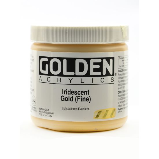 Picture of Golden Acrylic Paint, Fine, 16 Oz, Iridescent Gold