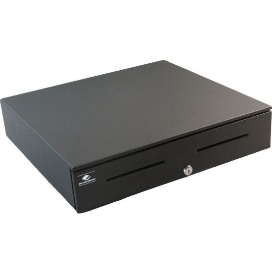 Picture of APG Cash Drawer Series 4000 1816 Cash Drawer - 5 Bill x 5 Coin - Dual Media Slot, Painted Front - Black - Printer Driven - Steel - 4.4in H x 18in W x 16.7in D