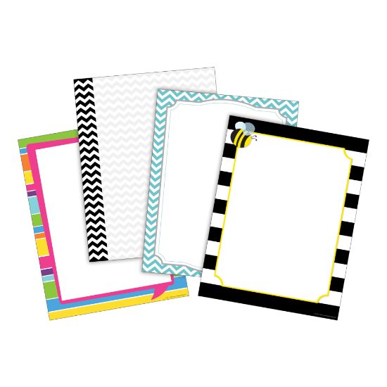 Picture of Barker Creek 4-Design Computer Paper Set, Letter Paper Size, Chevron & Stripes, 200 Sheets