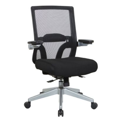 Picture of Office Star Space Seating 867 Series Ergonomic Mesh Mid-Back Managers Chair, Black/Silver