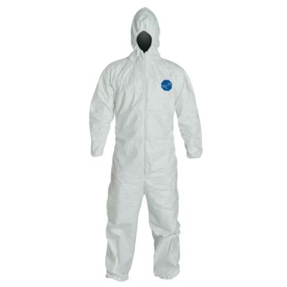 Picture of DuPont Tyvek 400 Coveralls With Attached Hood, 4X, White, Pack Of 25 Coveralls