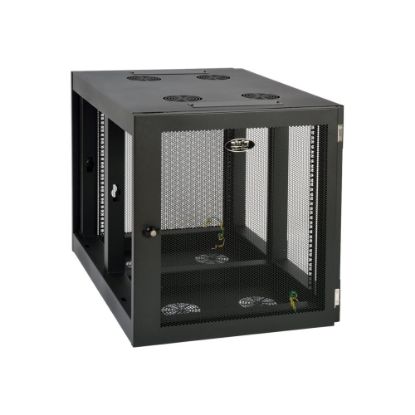 Picture of Tripp Lite 12U Wall Mount Rack Enclosure Server Cabinet Side Mount Wallmount - Rack cabinet - wall mountable - black - 12U - 19in