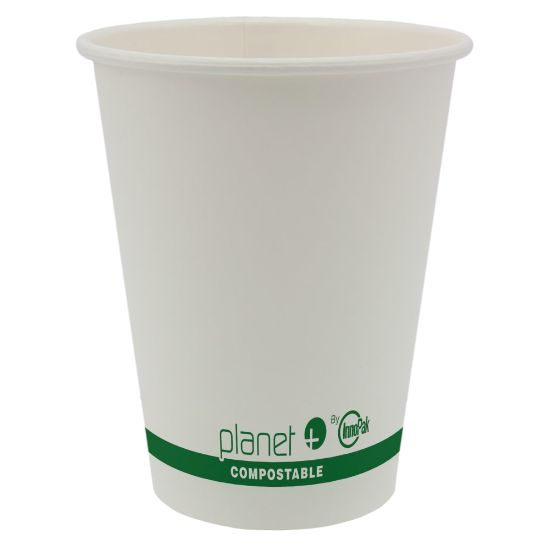 Picture of Planet+ Compostable Hot Cups, 12 Oz, White, Pack Of 1,000 Cups