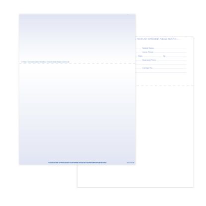 Picture of Laser 2-Sided Healthcare Medical Billing Statements, No Credit Card Information, 8-1/2in x 11in, Blue, Pack Of 5,000 Statements