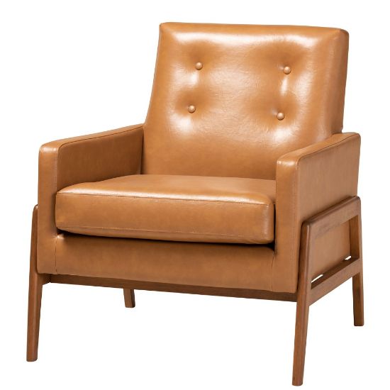 Picture of Baxton Studio Perris Lounge Chair, Tan