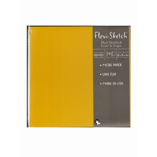 Picture of Global Art Flexi-Sketch Sketchbooks, 8in x 8in, Square, 240 Pages (120 Sheets), Butternut, Pack Of 3