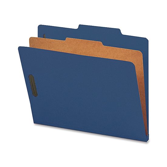 Picture of Nature Saver 1-Divider Colored Classification Folders, Letter Size, Dark Blue, Box Of 10