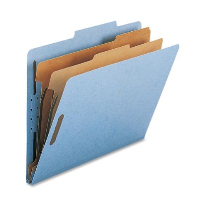 Picture of Nature Saver 2-Divider Classification Folders, Letter Size, Blue, Box Of 10