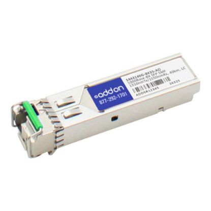 Picture of AddOn - SFP (mini-GBIC) transceiver module (equivalent to: ADTRAN 1442140G-BX35) - GigE - 1000Base-BX - LC single-mode - up to 24.9 miles - 1310 (TX) / 1550 (RX) nm - TAA Compliant