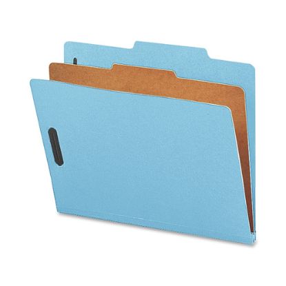 Picture of Nature Saver 1-Divider Colored Classification Folders, Letter Size, Blue, Box Of 10