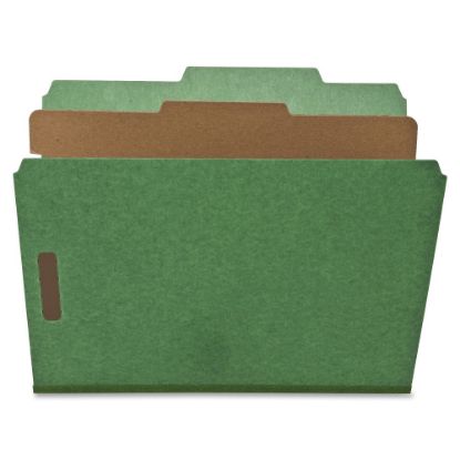 Picture of Nature Saver 1-Divider Colored Classification Folders, Letter Size, Green, Box Of 10