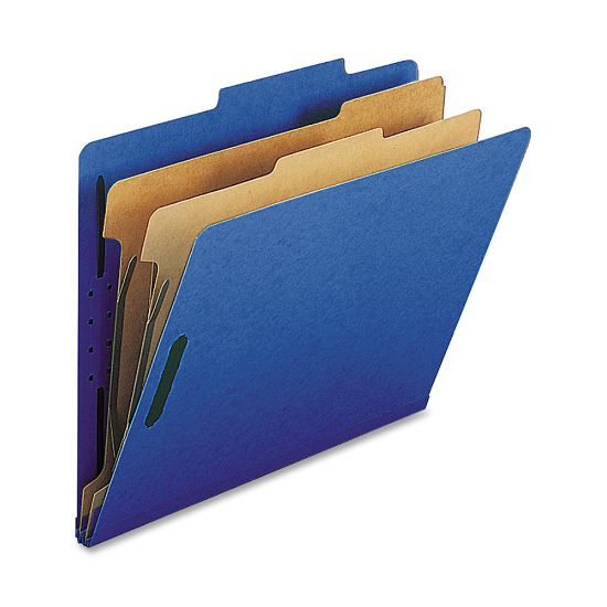 Picture of Nature Saver 2-Divider Classification Folders, Letter Size, Dark Blue, Box Of 10