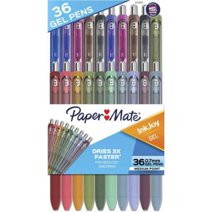 Picture of Paper Mate InkJoy Gel Pens, Pack Of 36, Medium Point, 0.7 mm, Assorted Colors