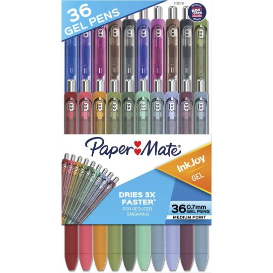 Picture of Paper Mate InkJoy Gel Pens, Pack Of 36, Medium Point, 0.7 mm, Assorted Colors