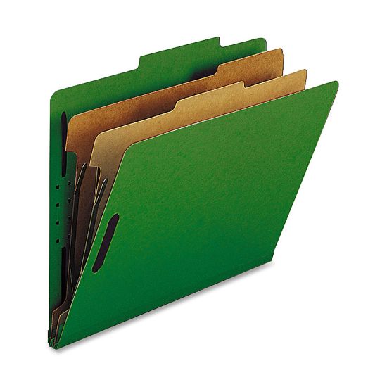 Picture of Nature Saver 2-Divider Classification Folders, Letter Size, Green, Box Of 10