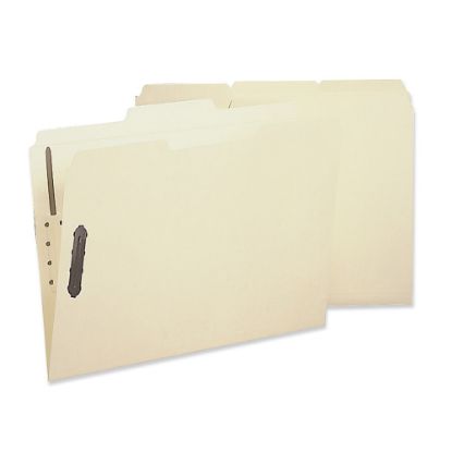 Picture of Sparco 1/3-Cut 2-Ply Fastener Folders, Letter Size, 2 Fasteners, Manila, Box Of 50